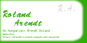 roland arendt business card